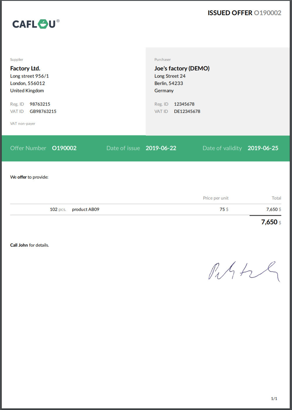 New offer PDF