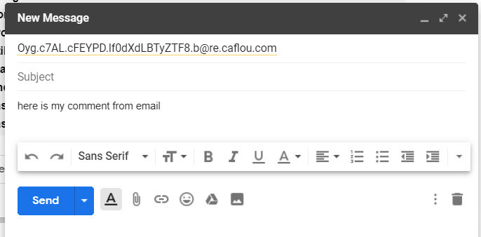 Fast Repy to a notification from email