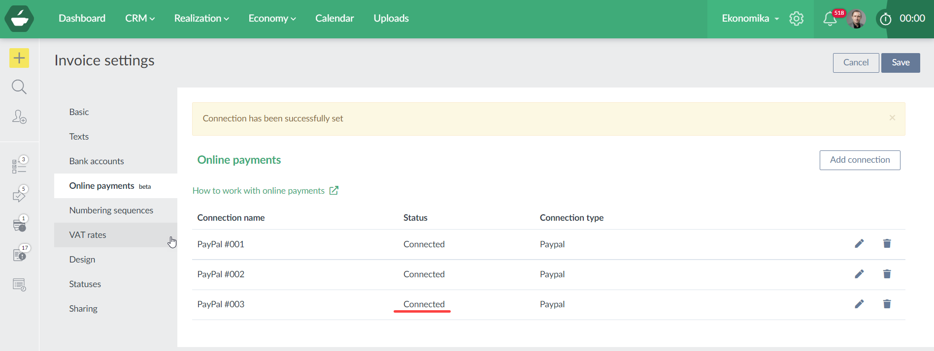 Set up online payments